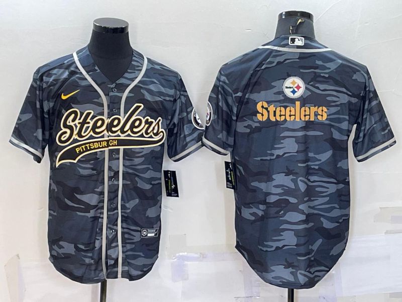 Men Pittsburgh Steelers Blank Camo 2022 Nike Co branded NFL Jersey